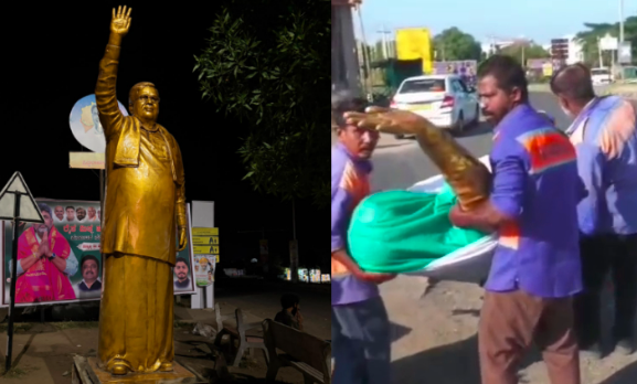 ಕಲಬುರಗಿಯಲ್ಲಿ ರಾತ್ರೋರಾತ್ರಿ ಸಿದ್ದರಾಮಯ್ಯ ಪ್ರತಿಮೆ ಸ್ಥಾಪನೆ: ಡಿಕೆಶಿ ಪ್ರವಾಸದ ಬೆನ್ನಲ್ಲೇ ಪಾಲಿಕೆಯಿಂದ ತೆರವು!