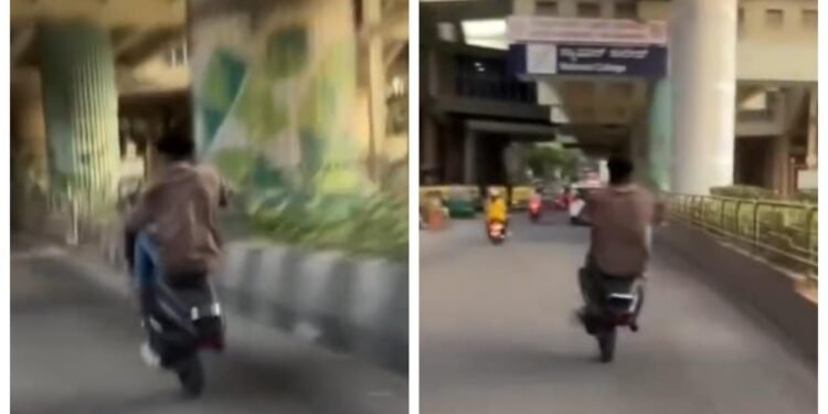 ಲೈಕ್ಸ್, ವೀವ್ಸ್ಗಾಗಿ ಹಾಡುಹಗಲೇ ವೀಲ್ಹಿಂಗ್ ಹುಚ್ಚಾಟ: ಬೆಂಗಳೂರಿನಲ್ಲಿ ಯುವಕರ ಪುಂಡಾಟ!