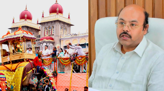 ದಸರಾ ಜಂಬೂಸವಾರಿಯಲ್ಲಿ ಶಿಷ್ಟಾಚಾರ ಉಲ್ಲಂಘನೆ ಆರೋಪ! ಸಿಎಂ ಪತ್ನಿ ಪುಷ್ಪಾರ್ಚನೆ ಸಮರ್ಥಿಸಿಕೊಂಡ ಸಚಿವ ಯತೀಂದ್ರ ಸಿದ್ದರಾಮಯ್ಯ