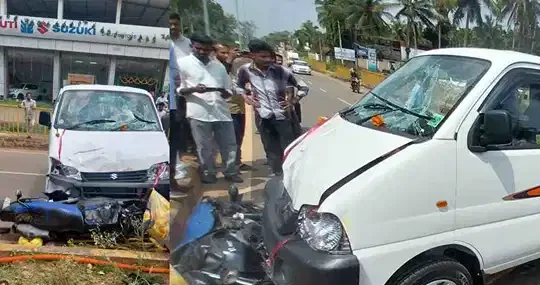 ದಸರಾ ಸಂಭ್ರಮದ ನಡುವೆ ಅಪಘಾತ: ಹೊಸ ಕಾರು ಡಿಕ್ಕಿಗೆ ಬೈಕ್ ಸವಾರ ಗಂಭೀರ!