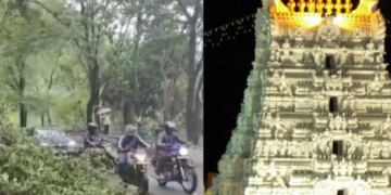 ತಿರುಮಲದಲ್ಲಿ ಭಾರೀ ಮಳೆ ಅಬ್ಬರ: ಜಲಾವೃತಗೊಂಡ ರಸ್ತೆಗಳು, ಭಕ್ತರಿಗೆ ಸಂಕಷ್ಟ!