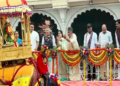 ತಾಯಿ ಚಾಮುಂಡೇಶ್ವರಿಗೆ ಡಿ.ಕೆ. ಶಿವಕುಮಾರ್ ಪುಷ್ಪಾರ್ಚನೆ: ವಿಶ್ವವಿಖ್ಯಾತ ಮೈಸೂರು ದಸರಾ ಜಂಬೂಸವಾರಿಗೆ ಅದ್ಧೂರಿ ಚಾಲನೆ